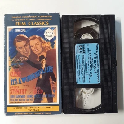 It's A Wonderful Life VHS 1990 Classic Includes Trailer Diamond Entertainment - Image 1 of 2