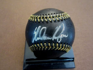 NOLAN RYAN 1969 WSC METS ANGELS RANGERS HOF SIGNED AUTO L/E BLACK BASEBALL MLB - Picture 1 of 3