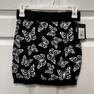 Art Class Girls Large 10/12 Black And White Butterfly Sweater Pencil Skirt NWT - Picture 1 of 6