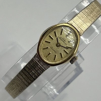 Reloj Jules Jurgensen Mujer JJ Tono Dorado Esfera y Banda Delgado Cóctel BATERÍA NUEVA Foto 1 de 4
