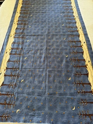 De colección Debbie Mumm Invierno País de las Maravillas Tela Árboles Nieve Estrellas Pájaro 82"x72" Foto 1 de 4