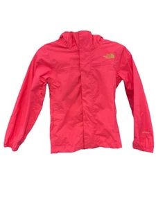 THE NORTH FACE HyVent Girls Rain Jacket Size Small 7/8 Pink Hooded Shell - Picture 1 of 4