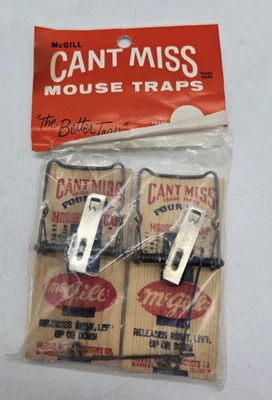 Vintage McGill Cant Miss Mouse Traps, NEW - Image 1 of 3