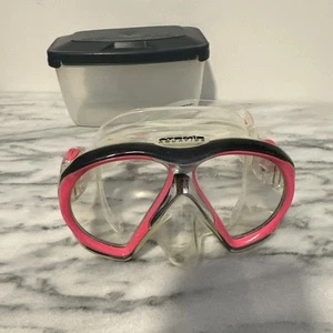 Atomic Aquatics Subframe Mask (regular Fit) Clear Skirt/pink Silver  Frame EUC - Picture 1 of 9