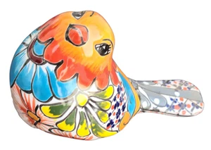 Beautiful Talavera Terra Cotta Hand-Painted Bird Figurine – VGC -MEXICO-COLORFUL - Picture 1 of 6