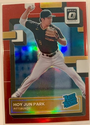 2022 Panini Donruss Optic Hoy Jun Park Red Prizm RC /60 - Image 1 of 2