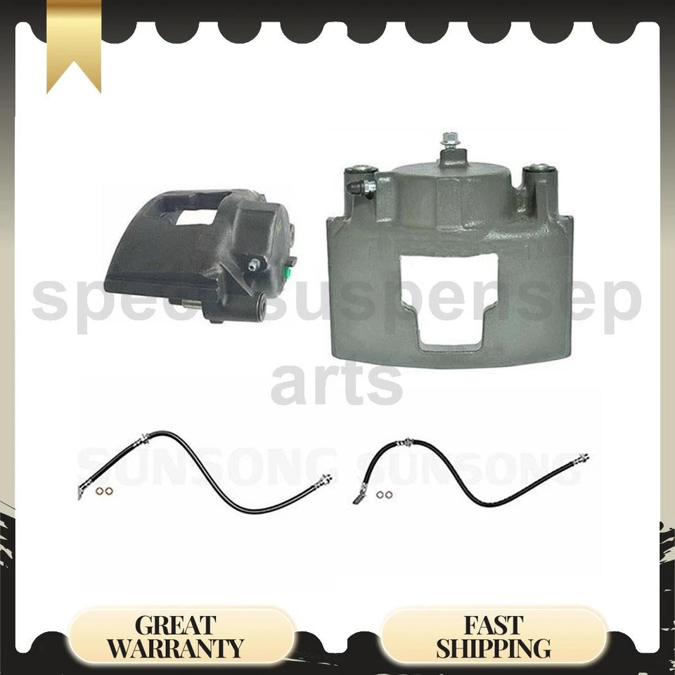 4x Front Brake Calipers Front With Hoses Fits 2000 1996 Chevrolet C3500HD - Image 1 of 4