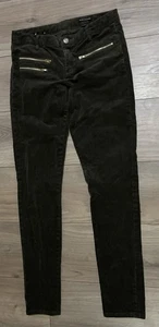 Club Monaco Cordhose Armeegrün Gr. 4 schmale Reißverschlusstaschen - Bild 1 von 3