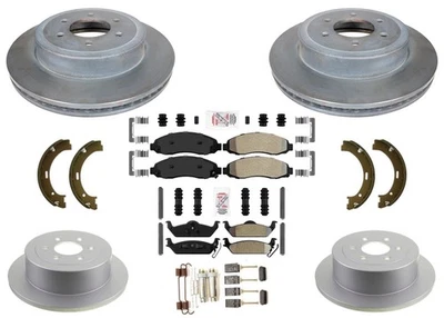 适用于道奇 Dakota 2003 - 2004 4WD 碳性能盘式制动转子和垫 — 第 1/4 张图片