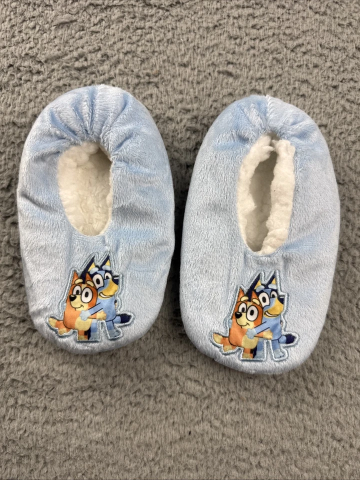 学步儿童 Bluey Character 袜子拖鞋 - 蓝色 - 尺寸 4T - 5T — 第 1/3 张图片