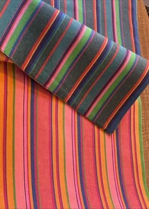 Pier one multicolor stripe Reversible Table Runner 88x14” - Picture 1 of 6