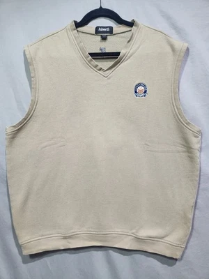 Chaleco Pullover Longaberger Club de Golf Bordado Ashworth Preppy Beige Grande  Foto 1 de 4