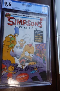 #1 The Simpsons Comics Bongo Comics SIGNED 1993 Book CGC 9.6 Grade- Signed - Picture 1 of 17