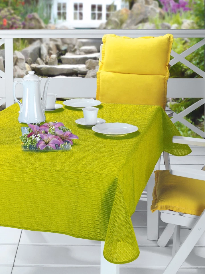 Gartentischdecke Gartendeko   Emden UNI  Apfel-grün 130x160cm Rechteckig - Bild 1 von 1
