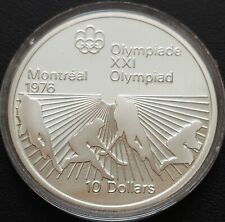 1976 Montreal Olympics 92.5% PROOF Silver $10 Coin - Field Hockey