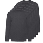 Fruit of the Loom mens long sleeve t shirt 3 or 5 pack lot 100% Cotton t-shirt