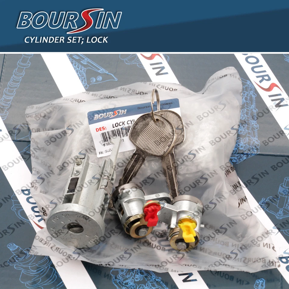 Juego de llaves de cilindro de encendido y cerradura de puerta para Isuzu NPR NQR NPR-HD NRR 2008-2011 Foto 1 de 1