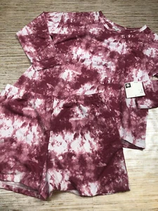 3021 ANNE KLEIN  comfy Pajama shorts Set Loungewear PINK TIE DYE size S - Picture 1 of 1
