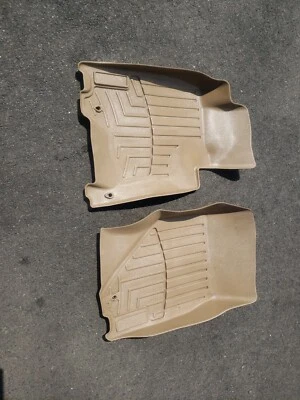 WeatherTech Car Floor Mats FloorLiner for Infiniti G/Q40/Q60 - 1st Row - Tan  - Image 1 of 3