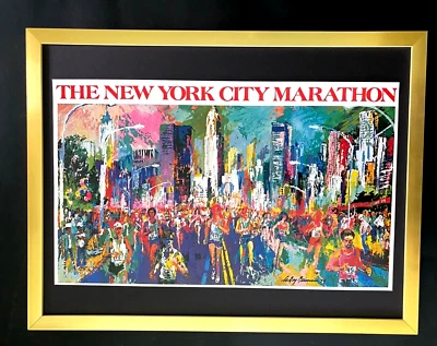 LEROY NEIMAN + 纽约市马拉顿 + CIRCA 1970 年代 + 签名印刷框 — 第 1/4 张图片