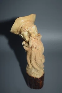 Uchwyt kija pirat z ośmiornicą twarz Japonia poroże jelenia 158mm - Zdjęcie 1 z 8