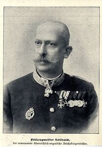 Feldzeugmeister Schönaich Neuer k.u.k.Reichskriegsminister * Bilddokument 1906
