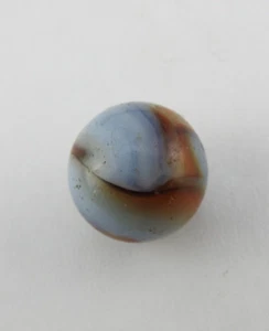 Vintage Marble Swirl Brown Orange Blue White .58" - Imagen 1 de 11