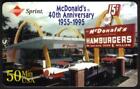 40th Anniversary of McDonald's 50/50 Min. Set of 2. 'SAMPLE CARD' Phone Card