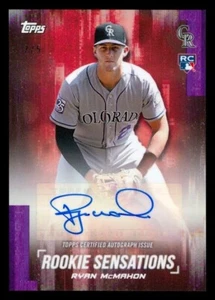 2018 TOPPS ROOKIE SENSATIONS RYAN MCMAHON ROOKIE AUTO PURPLE 2/5 YANKEES - Picture 1 of 1