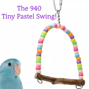 940 Pequeños Pastel Swing Loro Pájaro Juguete Pinzón Loro Jaula Juguetes - Imagen 1 de 4