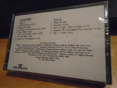 SEALED RARE PROMO Cooly Live CASSETTE TAPE Livewire 1992 HIP HOP rap Marley Marl - Image 1 of 2