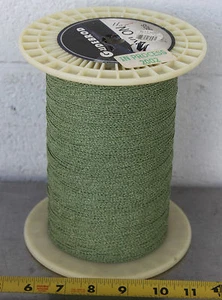 GUDEBROD BUTTWIND CUSTOM FISHING ROD WINDING WRAP GREEN & WHITE ENTIRE SPOOL #3 - Picture 1 of 2