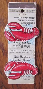 CONTOUR MATCHBOOK COVER: NEW ENGLAND OYSTER HOUSE (FORT LAUDERDALE FLORIDA) -L6 - Picture 1 of 1