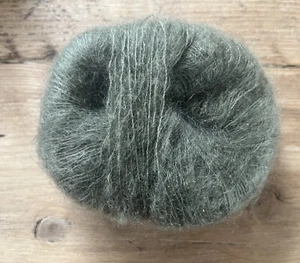 Rowan Kidsilk Haze Mohair 1 x Used Skein Pale Green Shade 558 Drab 24 grams - Picture 1 of 3