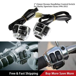 1 Pair Handlebar Control Switches Left&Right For 1996-2012 Harley Softail Dyna - Picture 1 of 9