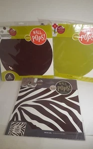 Wall POPS! Hot Chocolate, Green & Chocolate Zebra ~ Peel, Stick & Move ~ 14 pcs - Picture 1 of 7