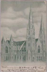ST. PETER'S CATHEDRAL - PITTSBURG, PENNSYLVANIA USED POSTCARD - Picture 1 of 2