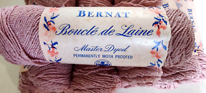 Bernat Boucle De Laine 4429 ASHES OF ROSES PINK Wool/Nylon 15 Skeins BOUCLE Yarn