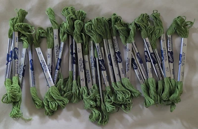 Bucilla Embroidery Thread  VTG #2404 Green 30ct-8 Yards Each - Image 1 of 4