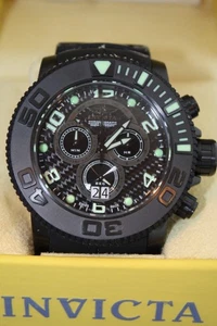 Men Invicta Sea Hunter Pro Diver Chronograph Watch Black Swiss Made 58mm New - Picture 1 of 1