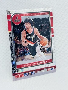 SHAEDON SHARPE 2024-25 Hoops Premium Stock Winter Prizm Portland Trailblazers - Afbeelding 1 van 3