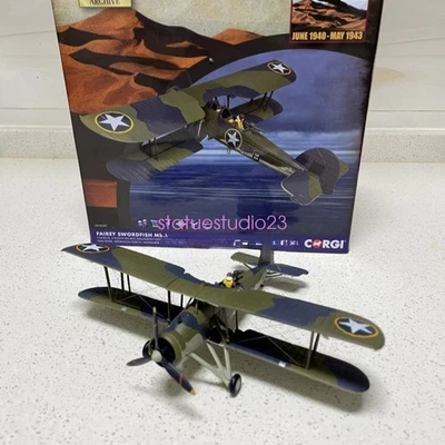 CORGI AA36311 Swordfish M1 Warplane Operation Torch 1942 Alloy Aircraft Model - Image 1 of 4