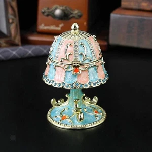 Enameled Trinket Box Decor Home Decoration Convenient Metal Jewelry Box - Picture 1 of 6