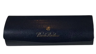 Estuche para gafas texturizadas Brooks Brothers escala azul marino Foto 1 de 4