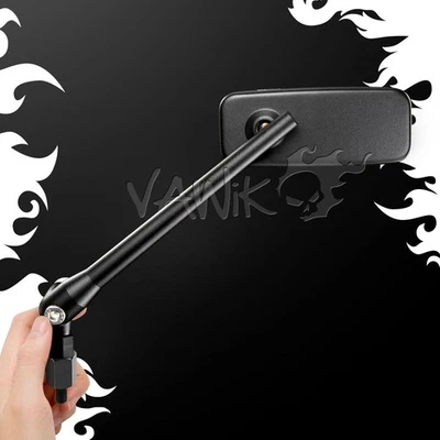 Espejos retrovisores VAWiK negros convexo vástago más largo se adapta a la Vespa LX LT LXV S más moderna Foto 1 de 4