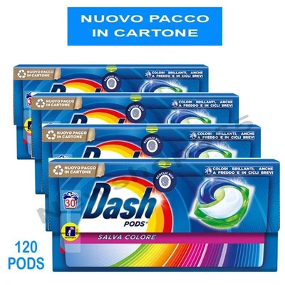 DASH PODS DETERSIVO LAVATRICE CAPSULE MONODOSI LAVAGGIO SALVA COLORE NUOVO PACCO - Immagine 1 di 4