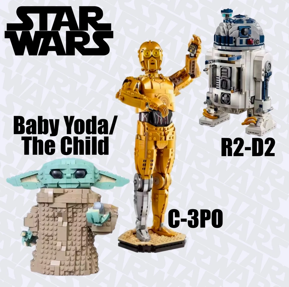 Star Wars R2-D2 C-3PO The Child Building Block Sets Buyer Chooses Figure - Image 1 of 1