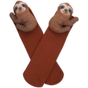  1 Par de Calcetines Animales Perezosos: Calcetines Perezosos 3D - Novedad Dibujos Animados Estampado Animal - Imagen 1 de 12