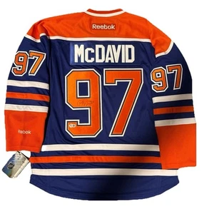 Connor McDavid MCJESUS Signed Edmonton Oilers Jersey Reebok Beckett BAS LOA NWT - Picture 1 of 11