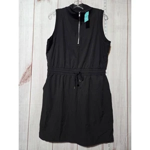 Vestido Deportivo Maurice's Negro Sin Mangas Cuarto Cremallera Cordón Cintura Talla L - Imagen 1 de 8